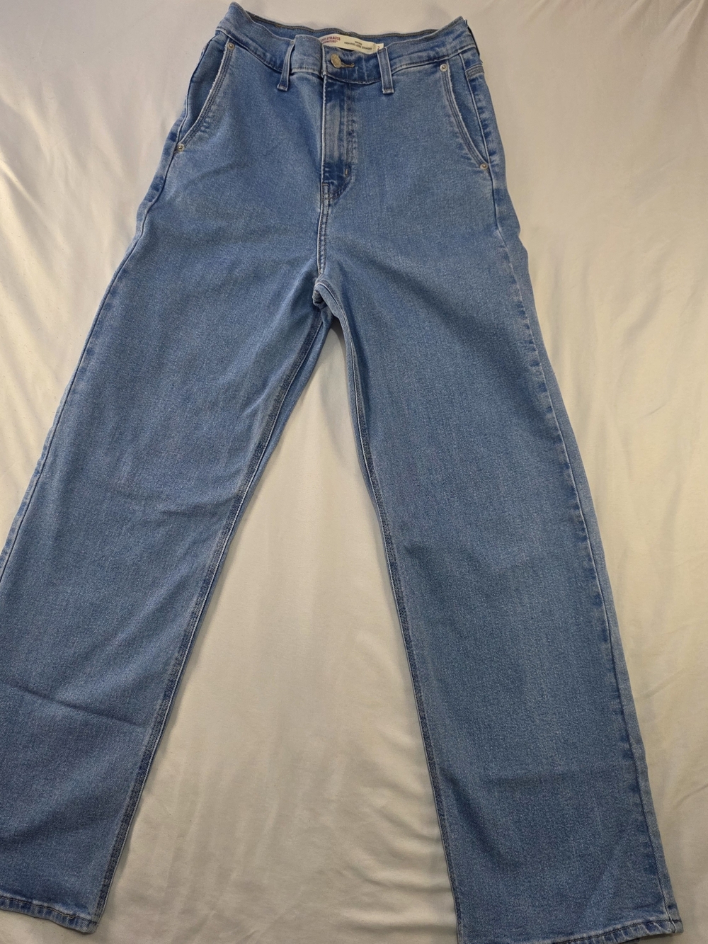 Levi's Light Blue High-Rise Loose Straight-Leg Jeans For Women